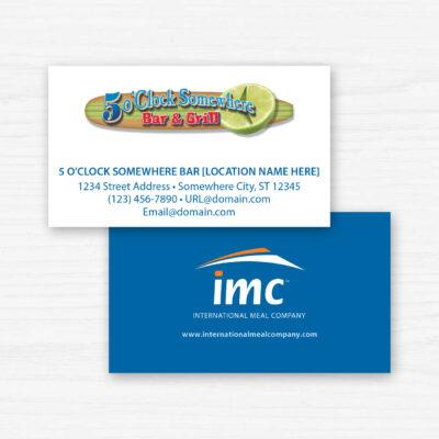 IMC 5 O'Clock Somewhere Business Card, product thumbnail